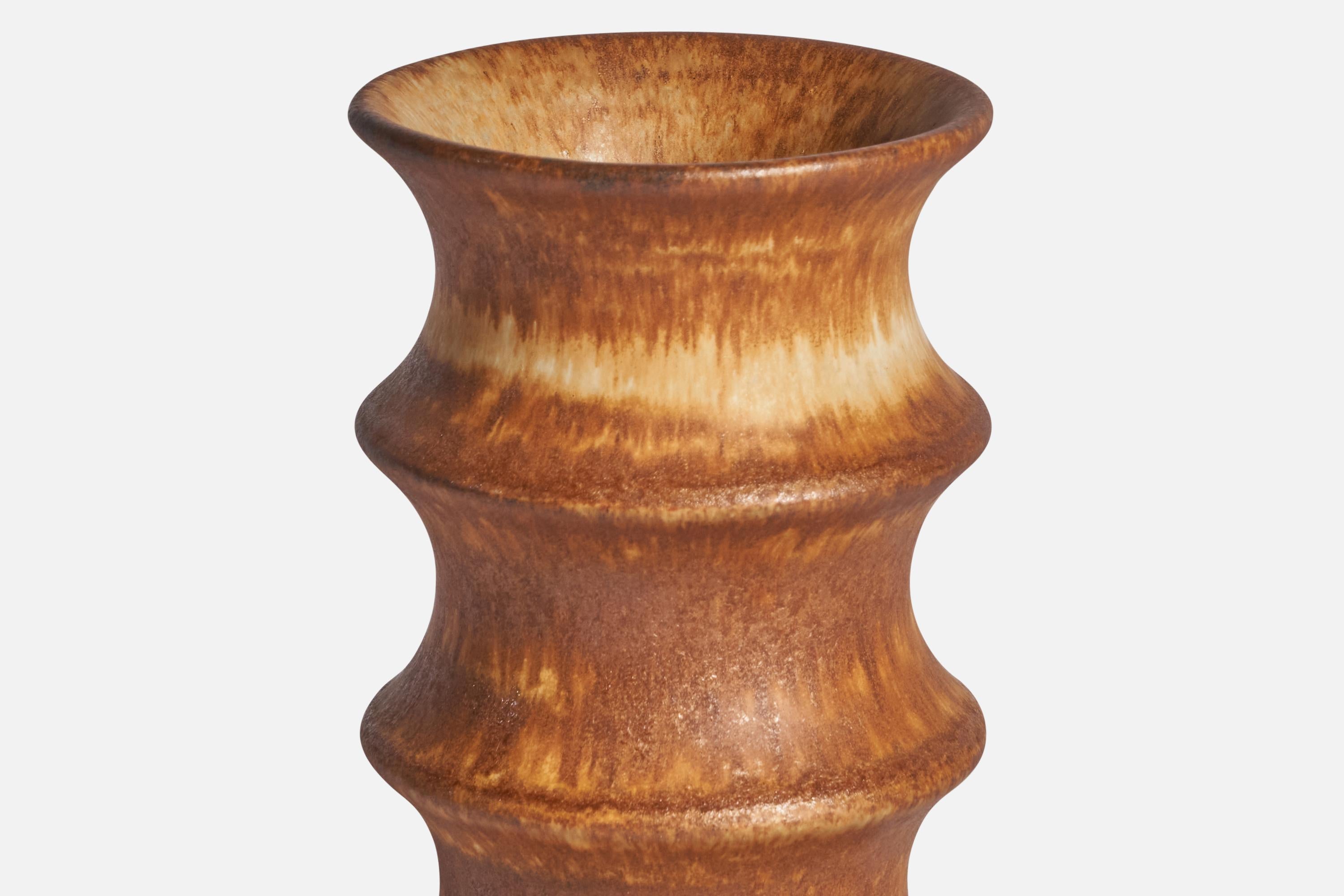 Swedish Bruno Karlsson, Vase, Stoneware, Sweden, 1960s For Sale