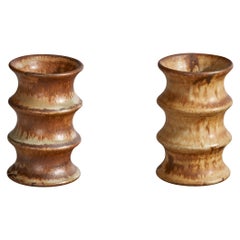 Bruno Karlsson, Vases, Stoneware, Sweden, 1960s