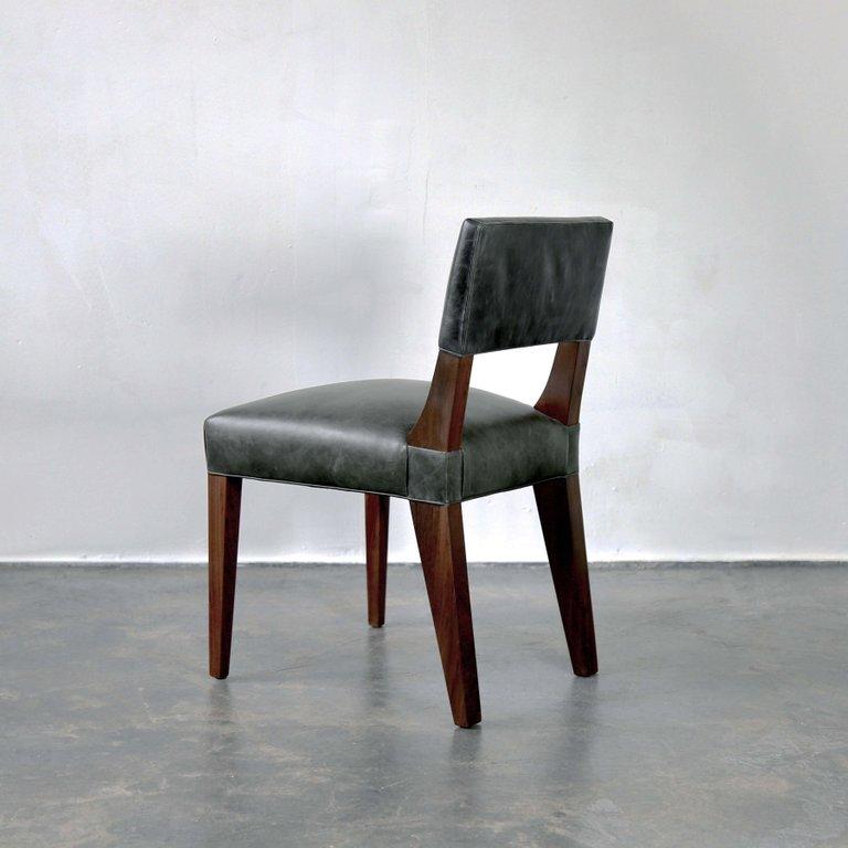 Modern Dining Chair in Argentine Exotic Wood and Leather from Costantini, Bruno In New Condition For Sale In New York, NY