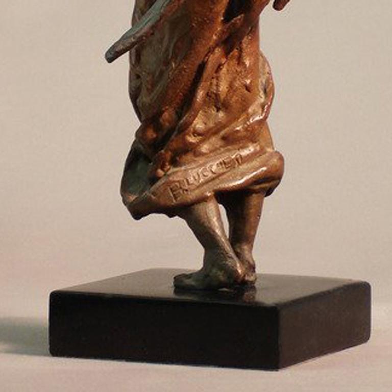 Sculpture unique en bronze d'un ange