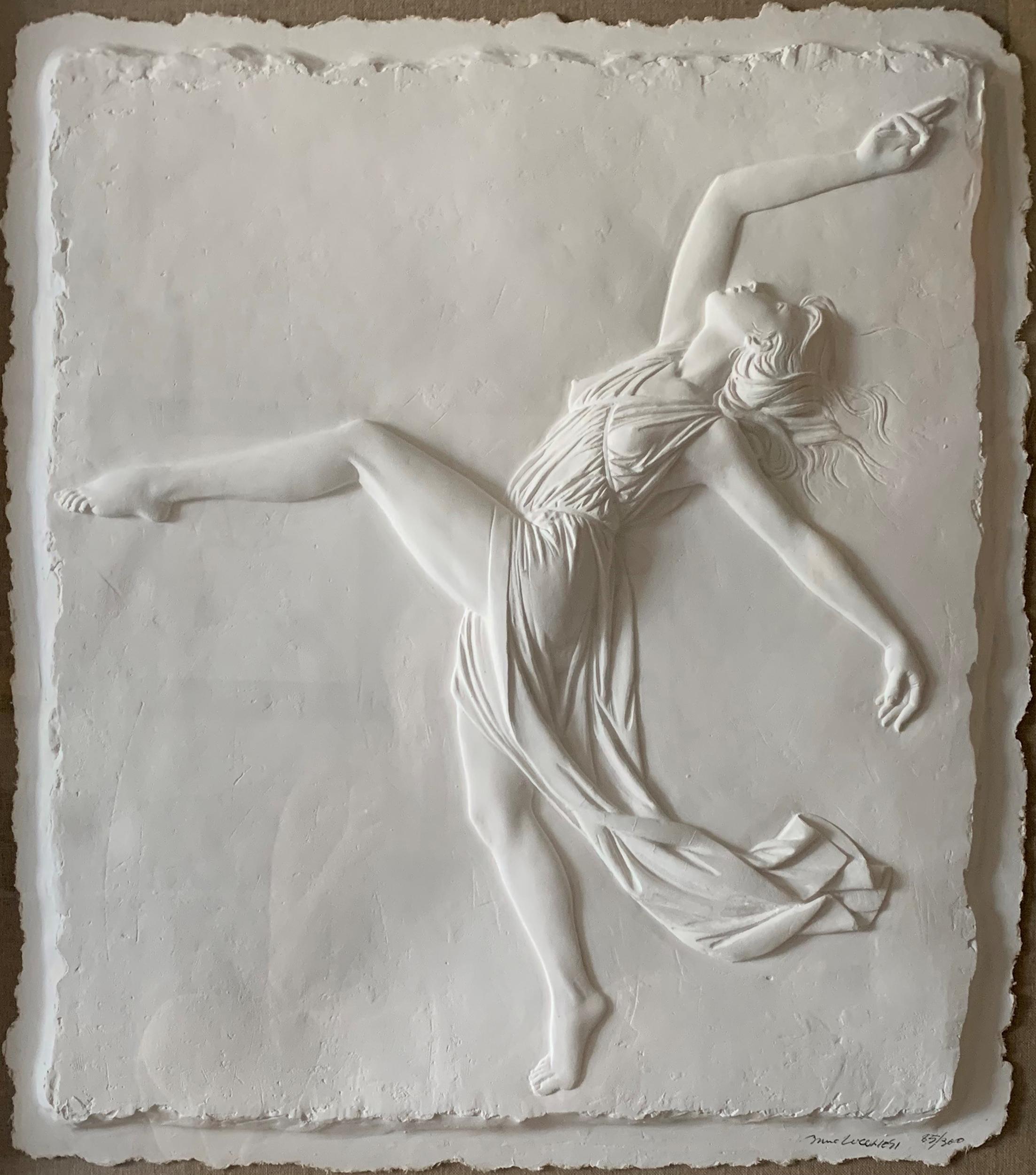 Dancer, Signed Cast Paper Relief by Bruno Lucchesi For Sale 1