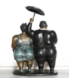 Cantando Bajo la Lluvia, sculpture en bronze signée et numérotée de Bruno Luna