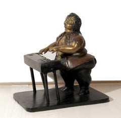 El Pianista, sculpture en bronze signée et numérotée de Bruno Luna