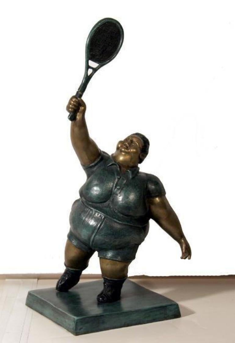 El Tenista de Bruno Luna, mexicain (1963)
Date : vers 1990
Sculpture en bronze, signature et numéro inscrits
Edition de VIII/XXX
Taille : 19 in. x 6 in. x 8 in. (48.26 cm x 15.24 cm x 20.32 cm)