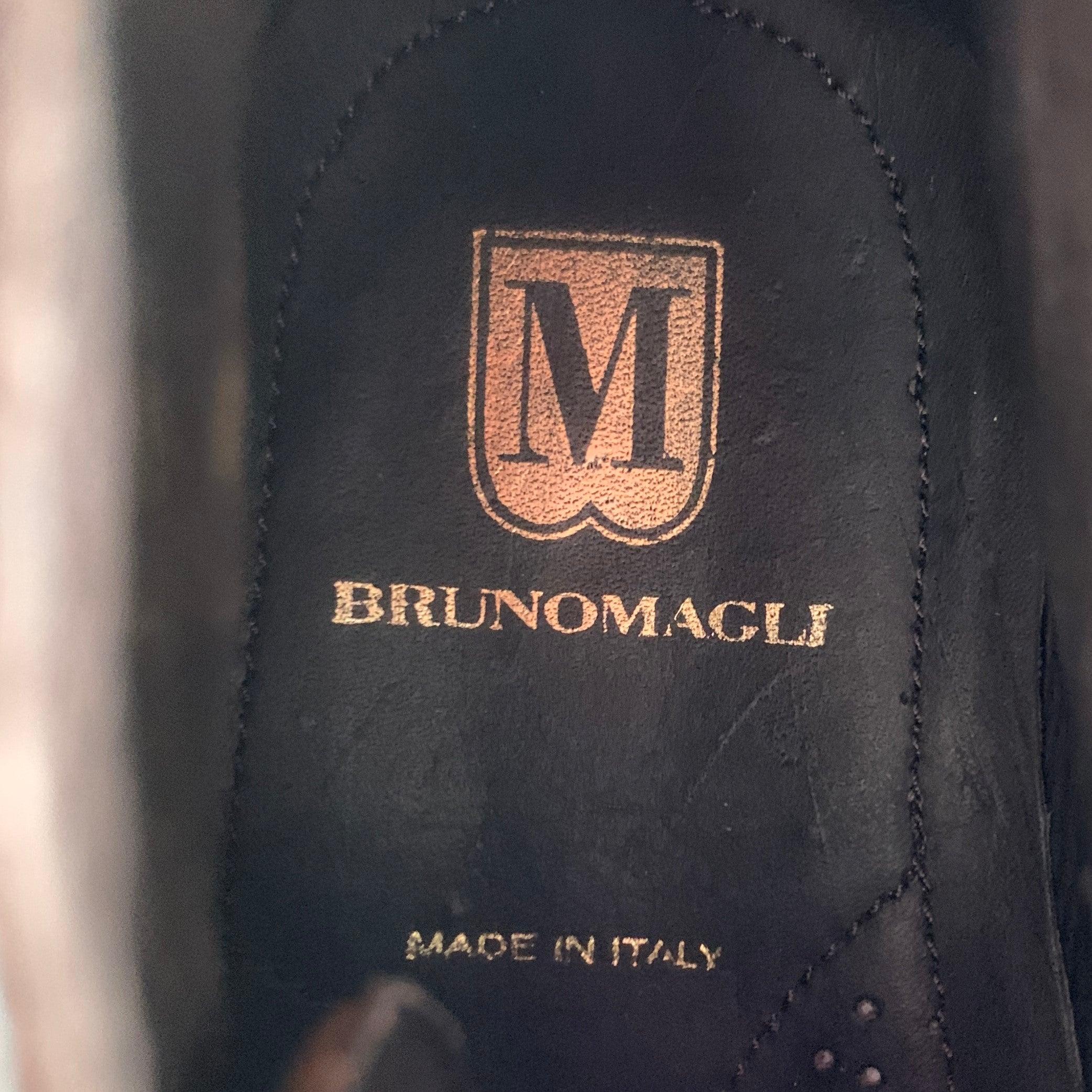 BRUNO MAGLI Size 10 Brown Leather Lace-Up Ankle Boots For Sale 3