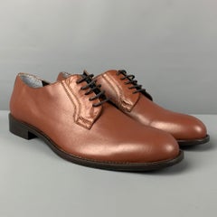 BRUNO MAGLI Size 10 Brown Leather Lace Up Shoes