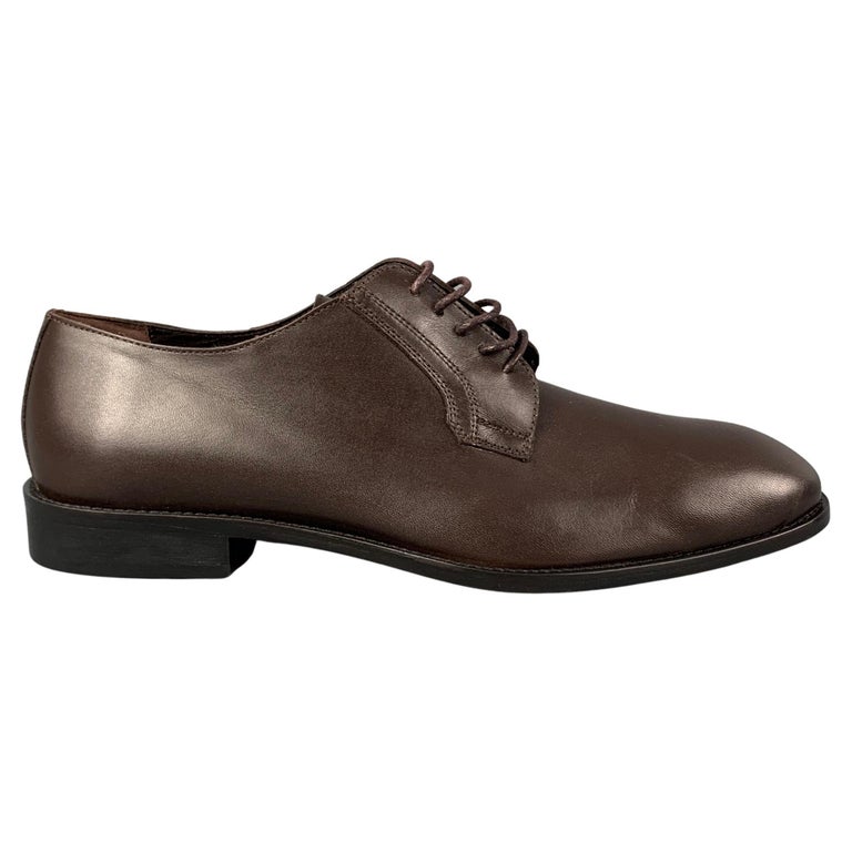 BRUNO MAGLI Size 10 Brown Leather Lace Up Shoes For Sale at 1stDibs