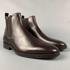 BRUNO MAGLI Size 8 Dark Brown Leather Chelsea Boots