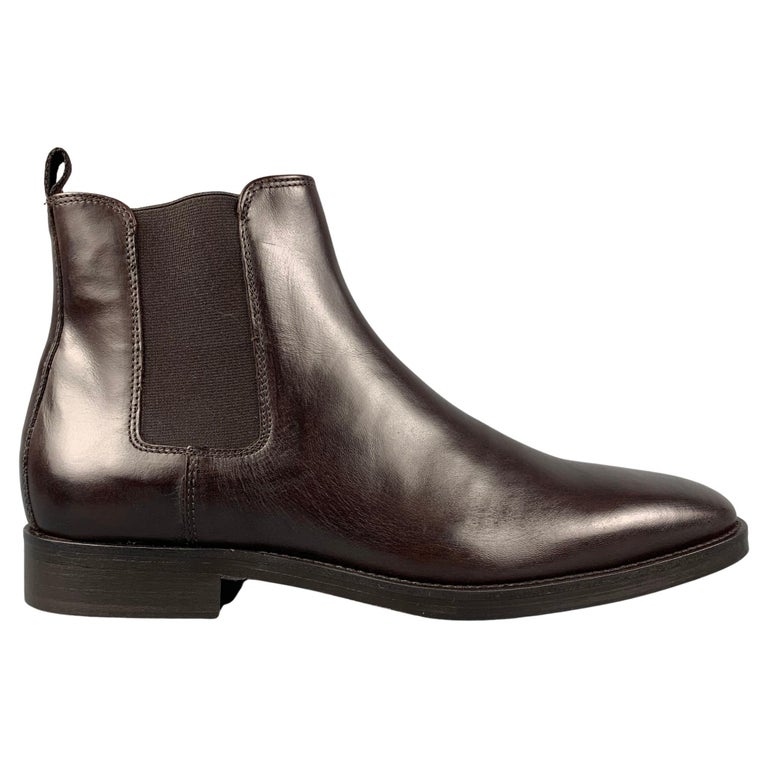 BRUNO MAGLI Size 8 Dark Brown Leather Chelsea Boots at 1stDibs