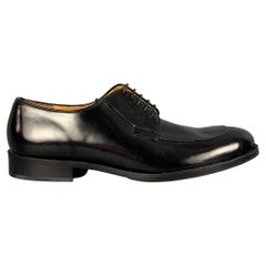 BRUNO MAGLI Size 9.5 Black Leather Split Toe Lace Up Shoes