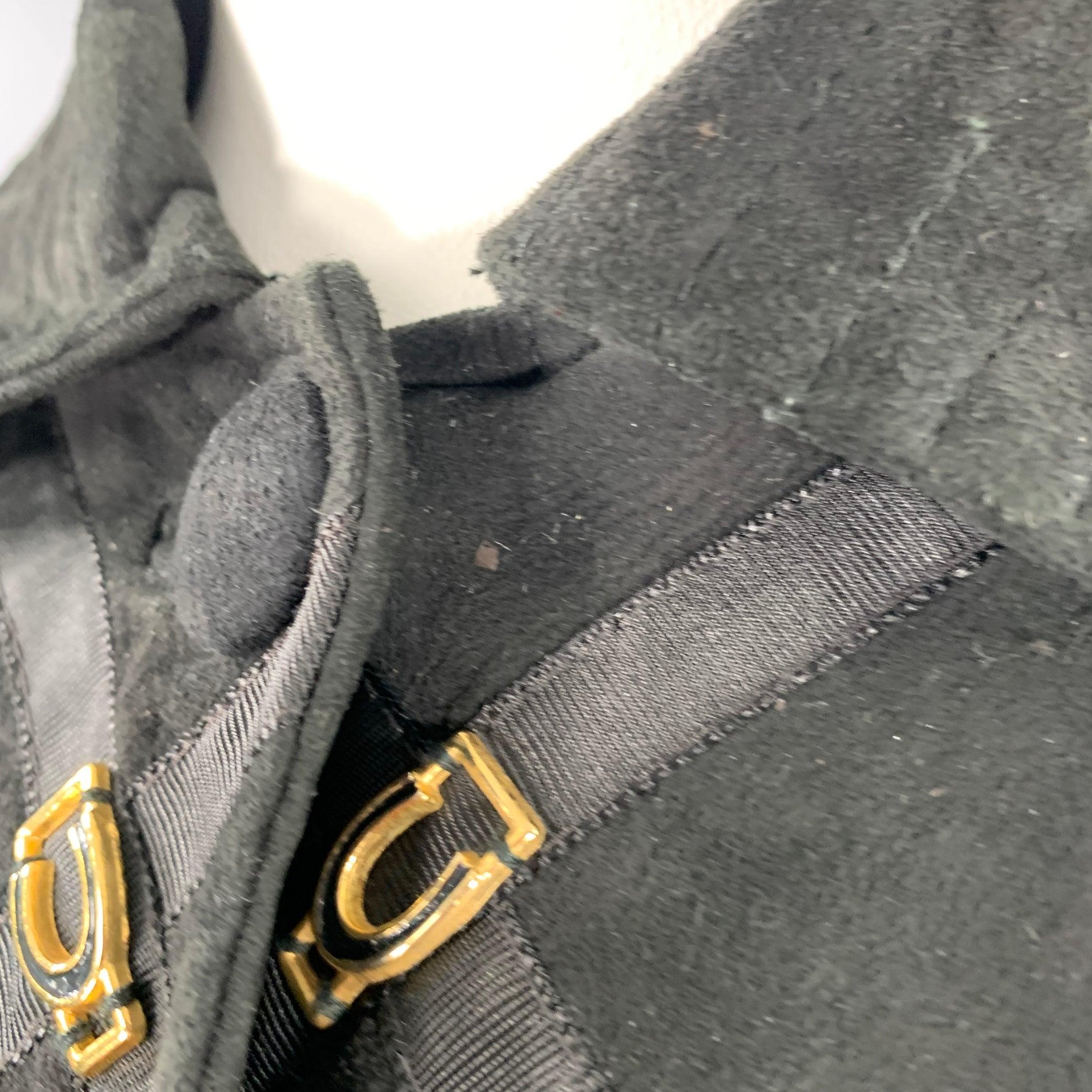 BRUNO MAGLI Taglia M Giacca con bottoni a scacchi in camoscio oro nero in vendita 1
