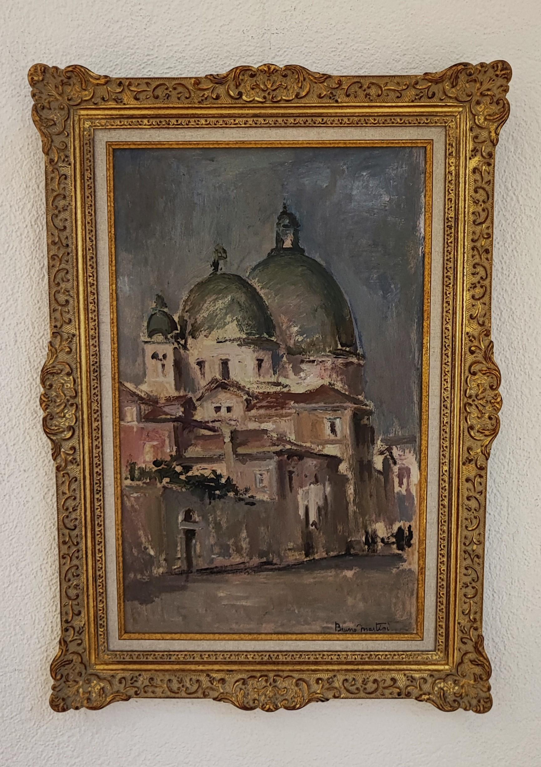 Basilique Santa Maria della Salute, Venezia - Painting by Bruno Martini