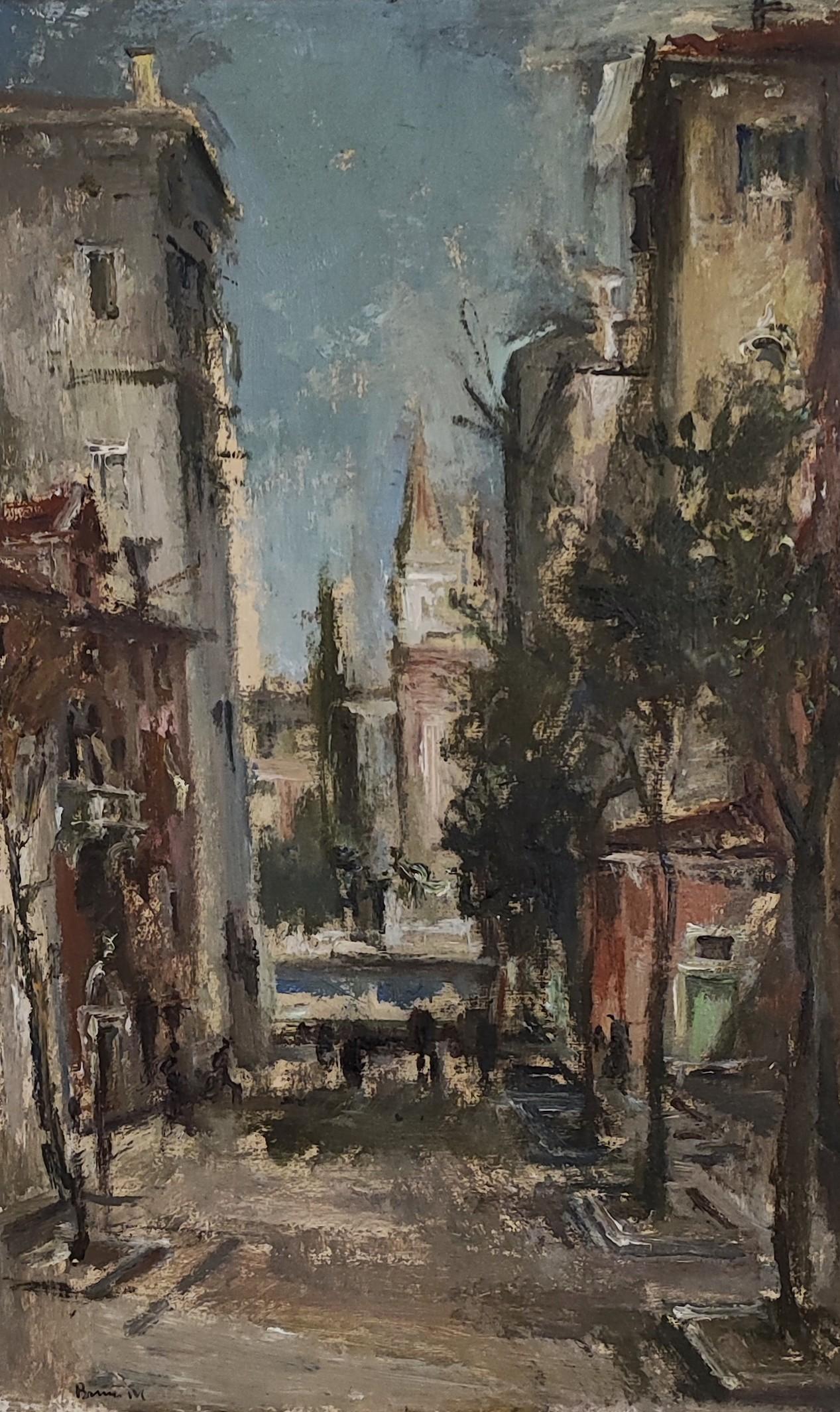 Bruno Martini Landscape Painting - Venice alley