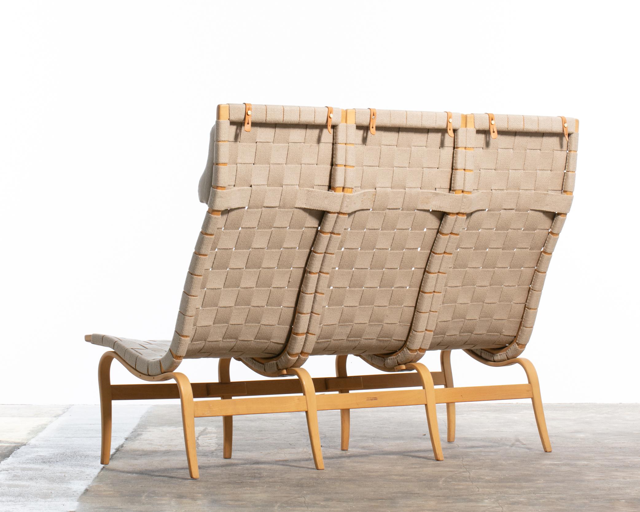 Three Seat Eva Sofa by Bruno Mathsson For Sale 9