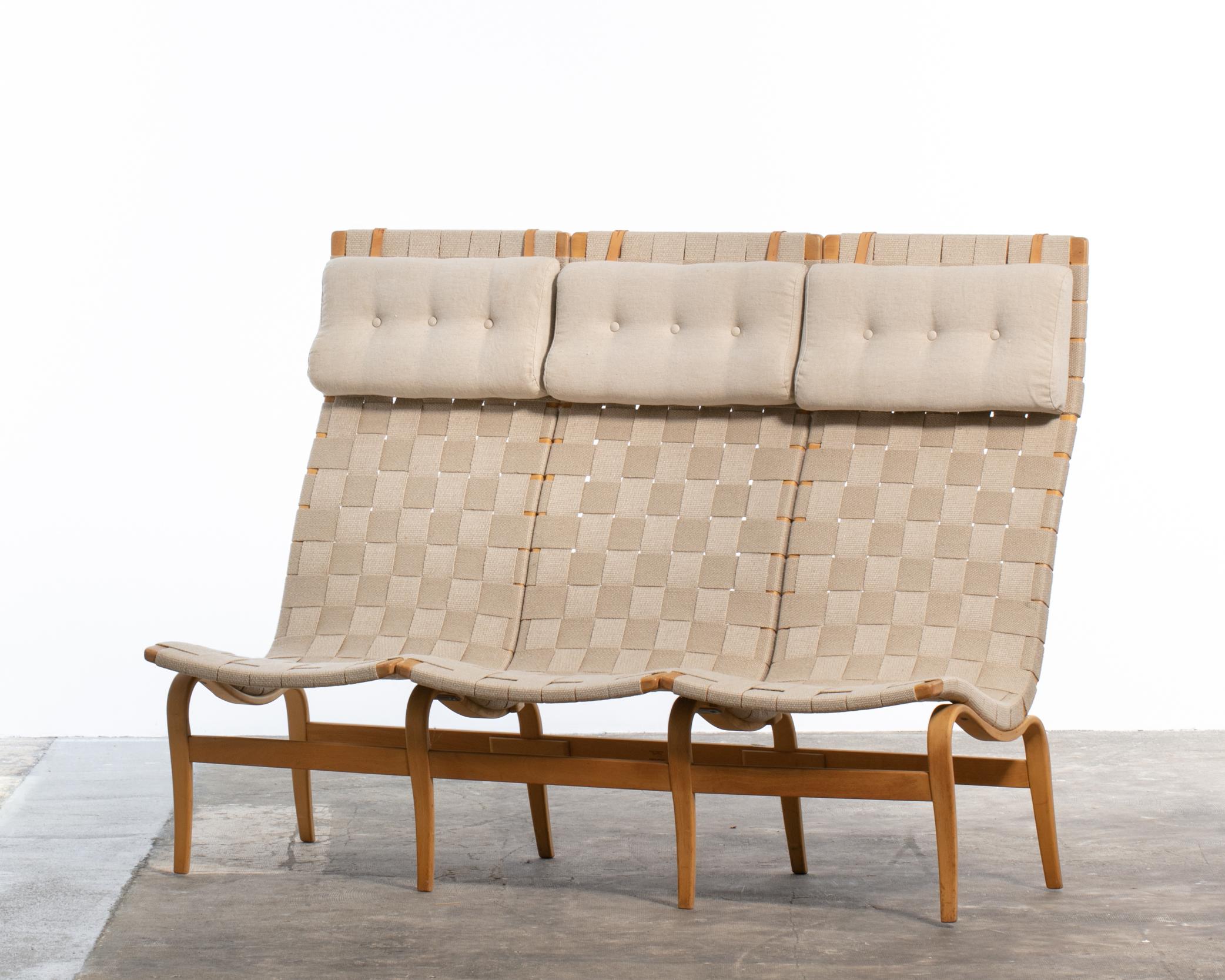 Three Seat Eva Sofa by Bruno Mathsson For Sale 12