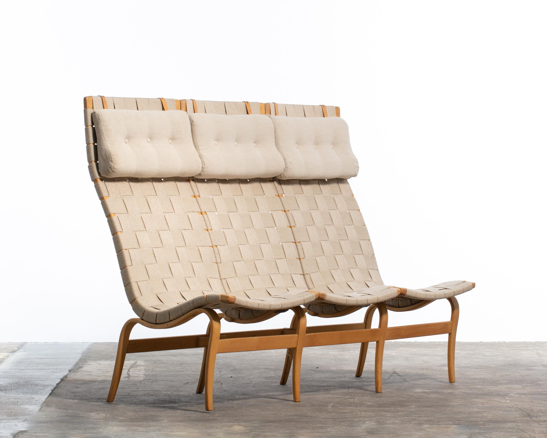 Three Seat Eva Sofa by Bruno Mathsson For Sale 15
