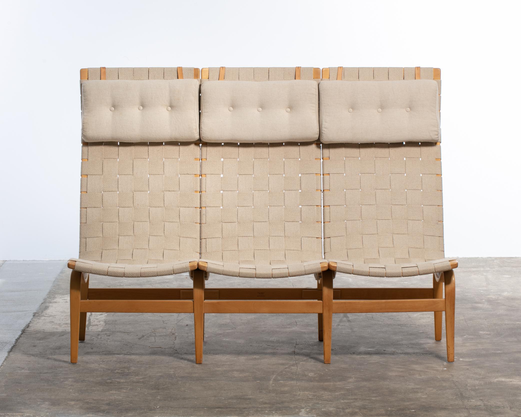 Three Seat Eva Sofa by Bruno Mathsson For Sale 16