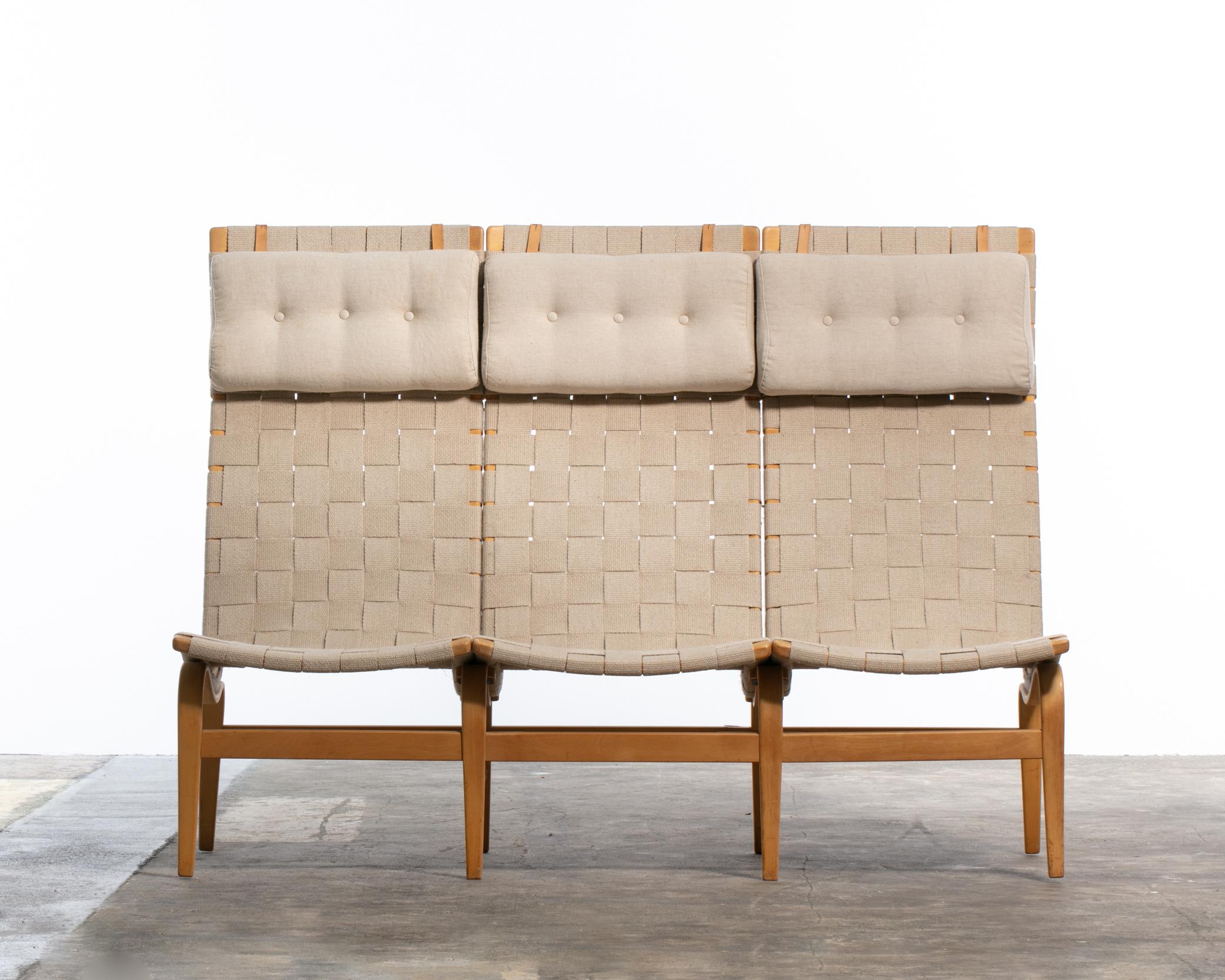 Three Seat Eva Sofa by Bruno Mathsson For Sale 7