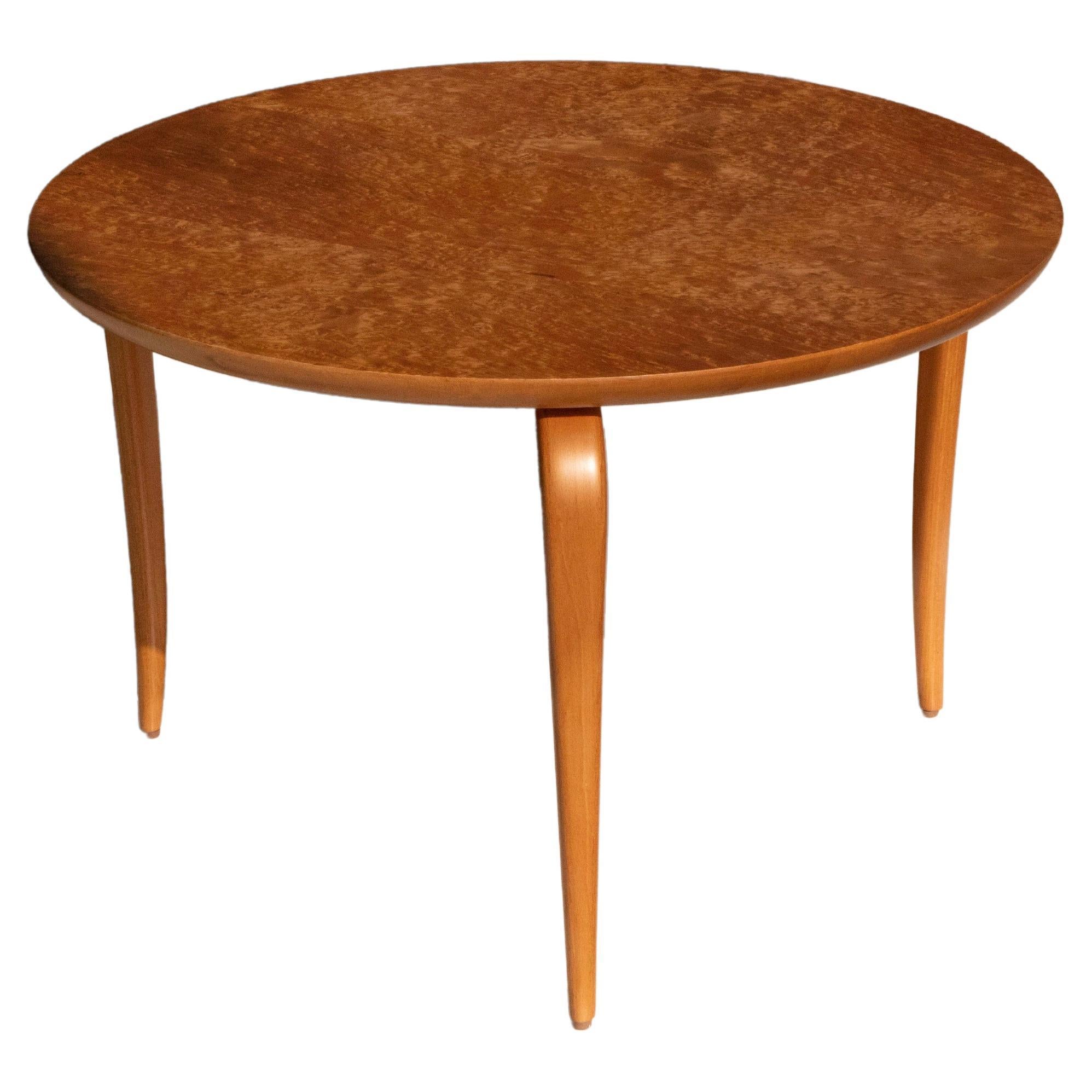 Bruno Mathsson 'Annika' Cocktail Table in Burlwood for Dux Sweden 1960's For Sale