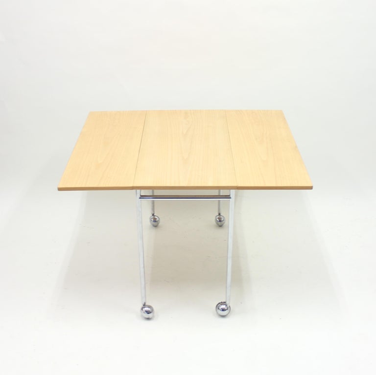 Bruno Mathsson, Berit Drop-Leaf Side Table, Mathsson International AB, 1980s For Sale 7