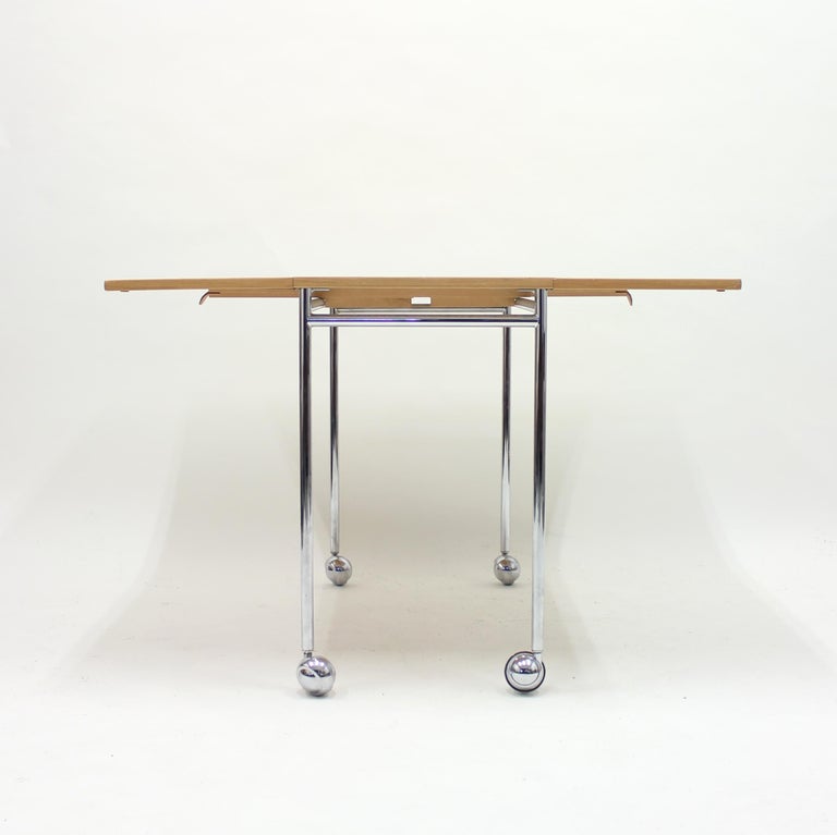 Bruno Mathsson, Berit Drop-Leaf Side Table, Mathsson International AB, 1980s For Sale 5