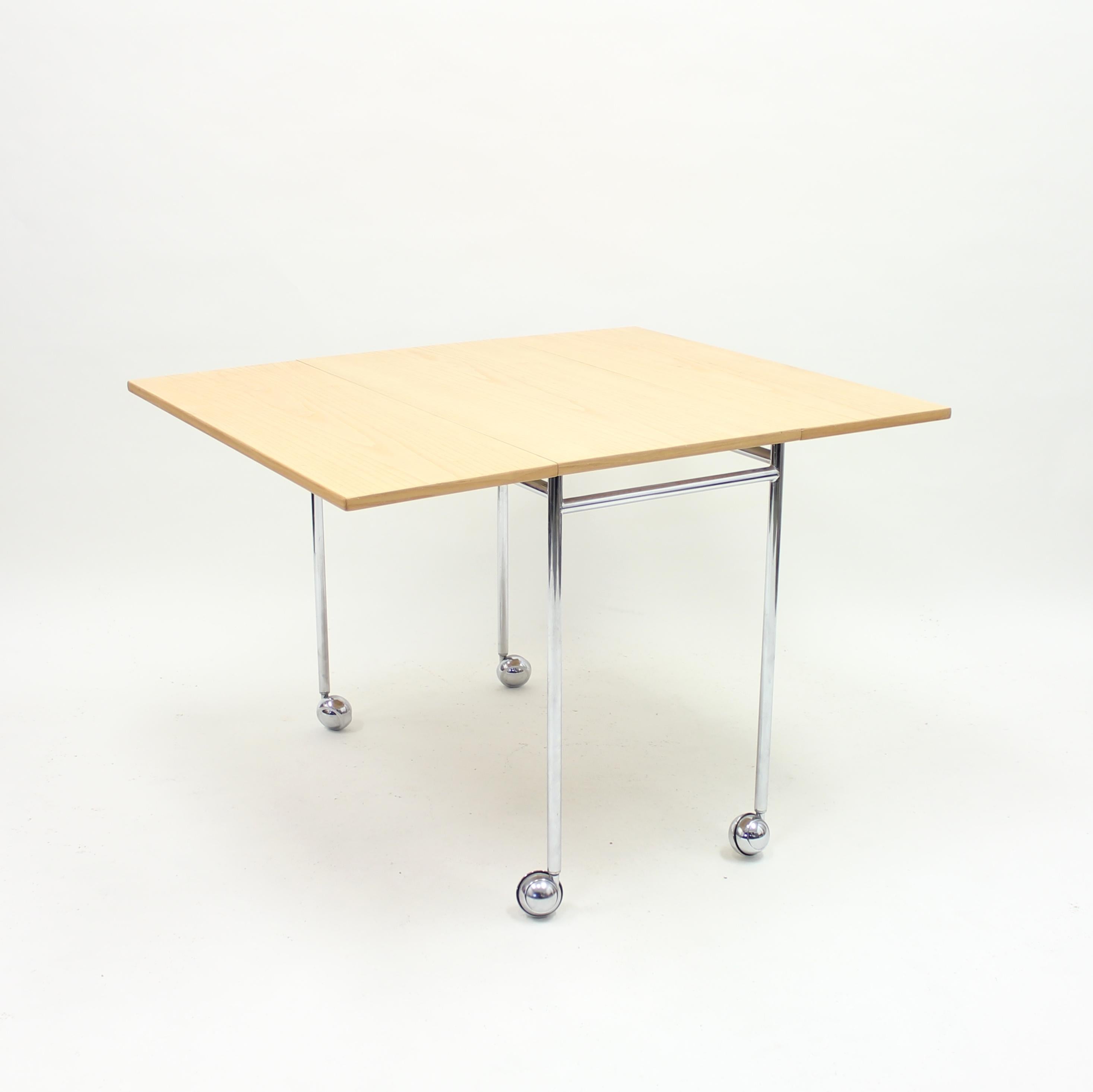 Bruno Mathsson, Berit Drop-Leaf Side Table, Mathsson International AB, 1980s 2