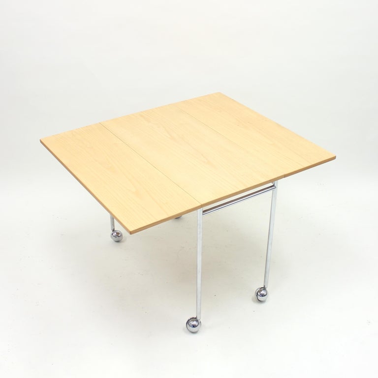 Bruno Mathsson, Berit Drop-Leaf Side Table, Mathsson International AB, 1980s For Sale 4