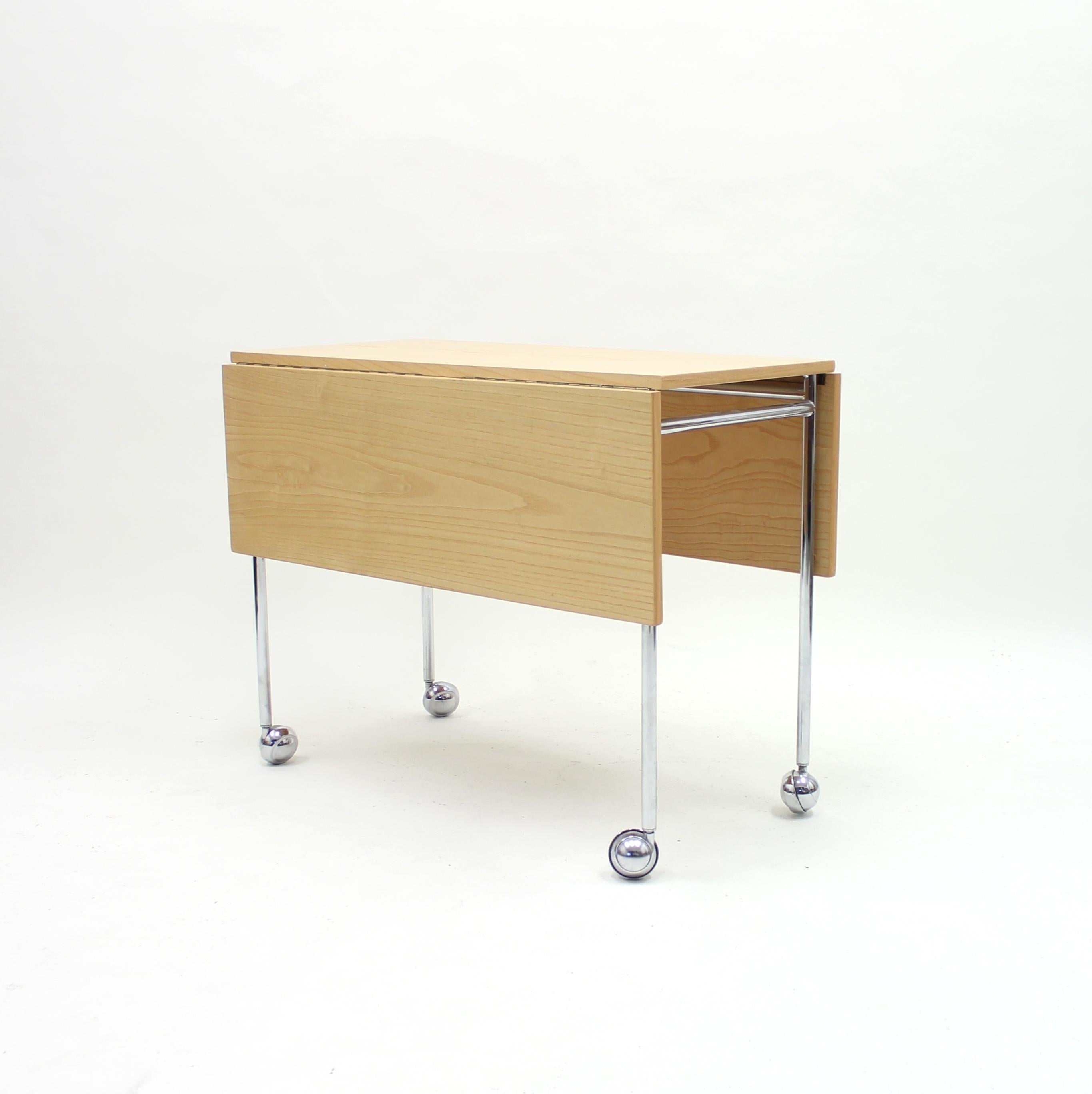Scandinavian Modern Bruno Mathsson, Berit Drop-Leaf Side Table, Mathsson International AB, 1980s