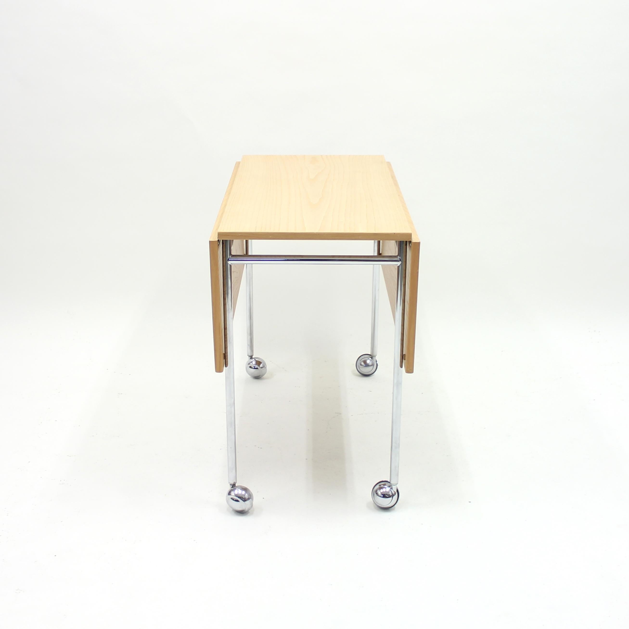 Bruno Mathsson, Berit Drop-Leaf Side Table, Mathsson International AB, 1980s In Good Condition In Uppsala, SE
