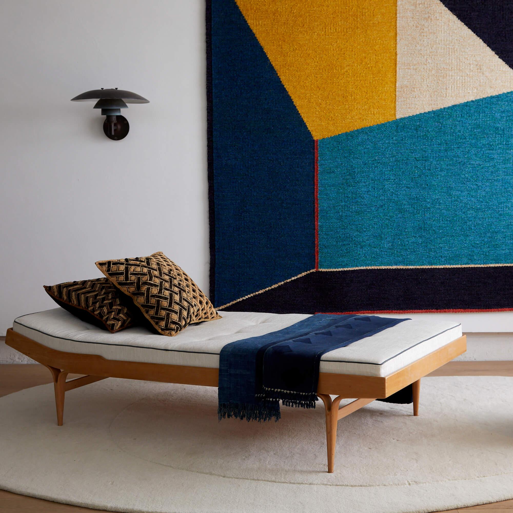 Bruno Matthson descended from five generations of master cabinetmakers in Sweden. “He carefully studied the ‘mechanics of sitting.’ For example, in search of the perfect seating curve he sat in a snow-drift to study the imprint his body had