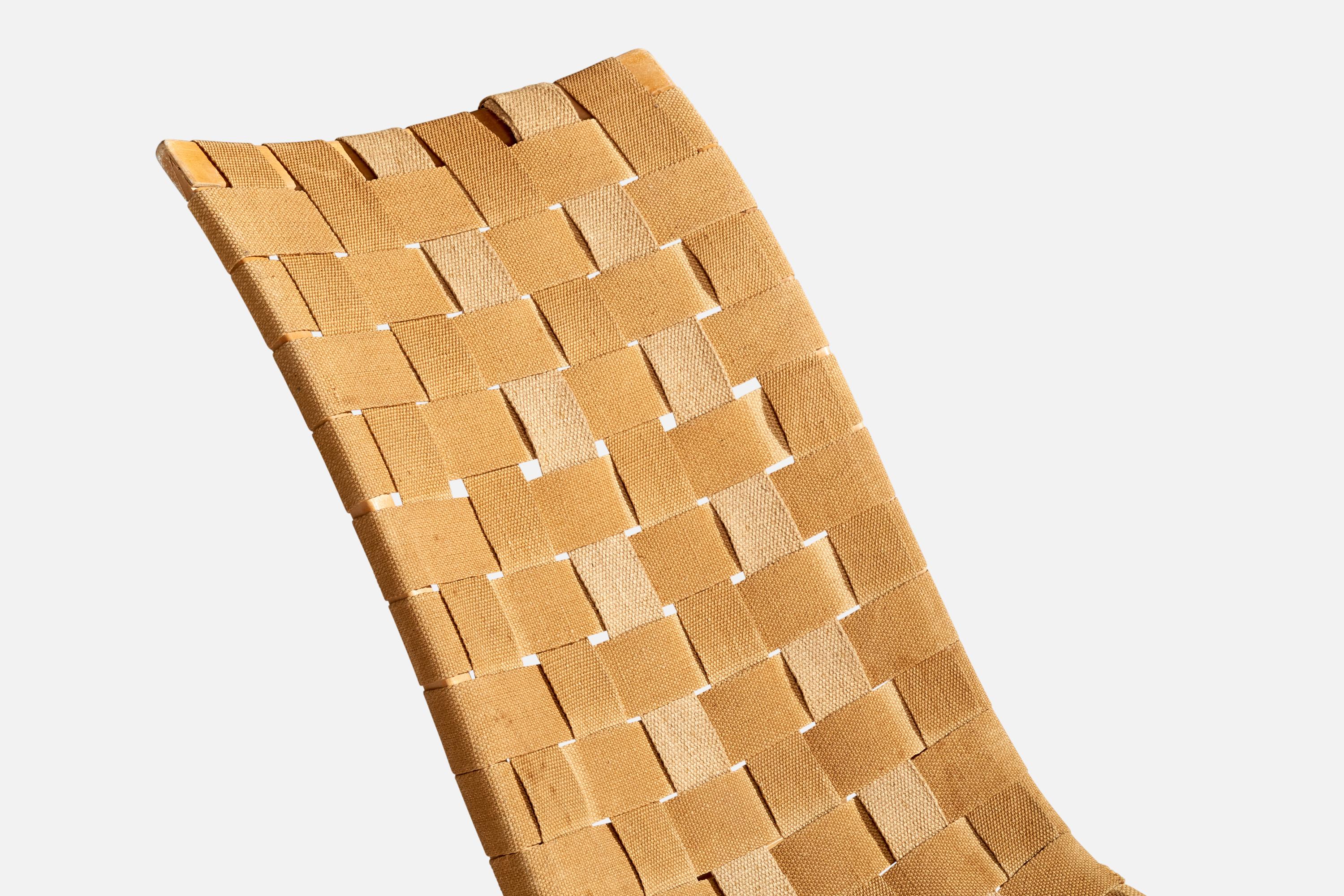 Jute Bruno Mathsson, Chaise longue, bouleau, jute, Suède, 1936 en vente