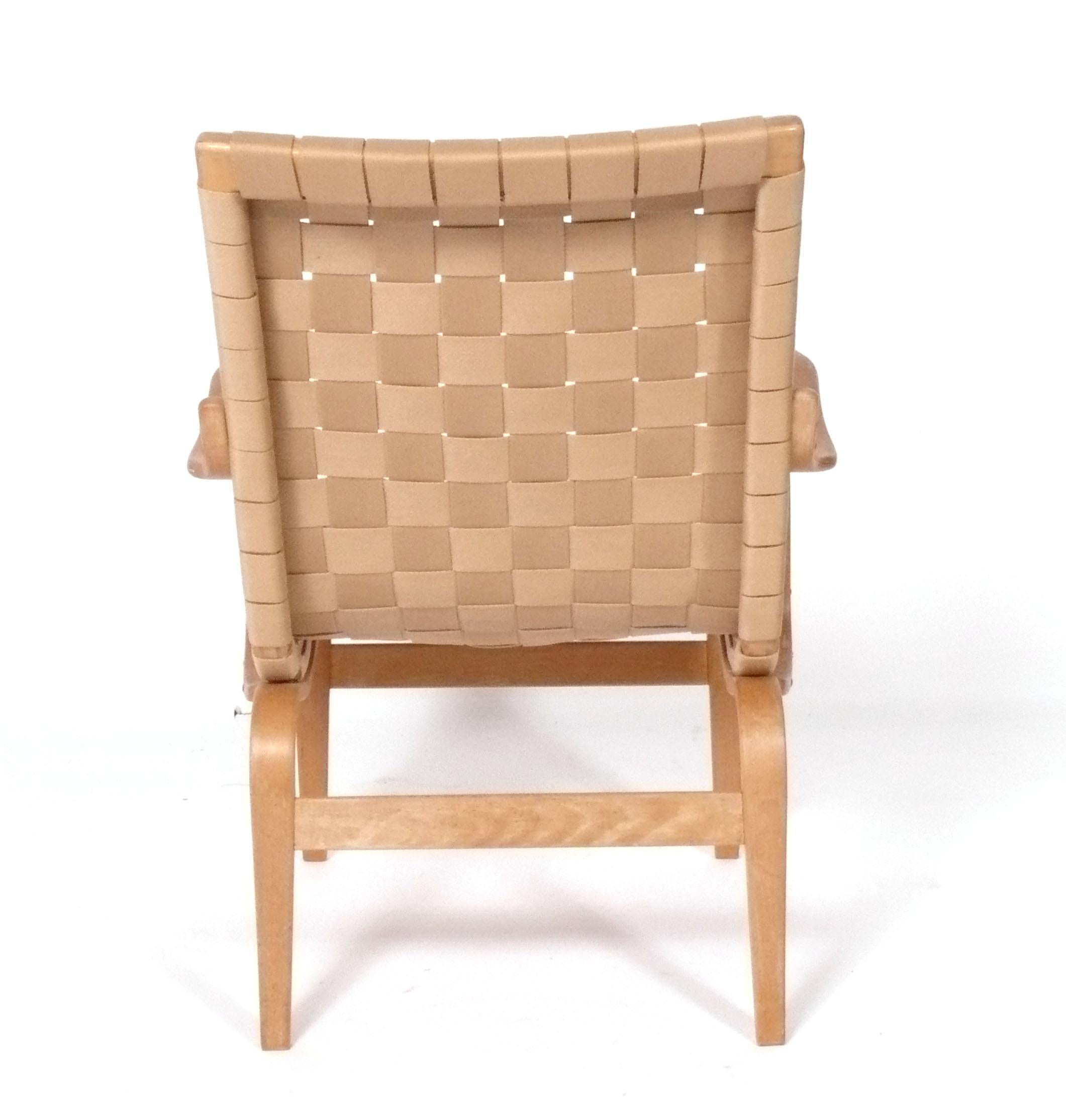 Bruno Mathsson Danish Modern Bentwood Eva Lounge Chair In Good Condition For Sale In Atlanta, GA