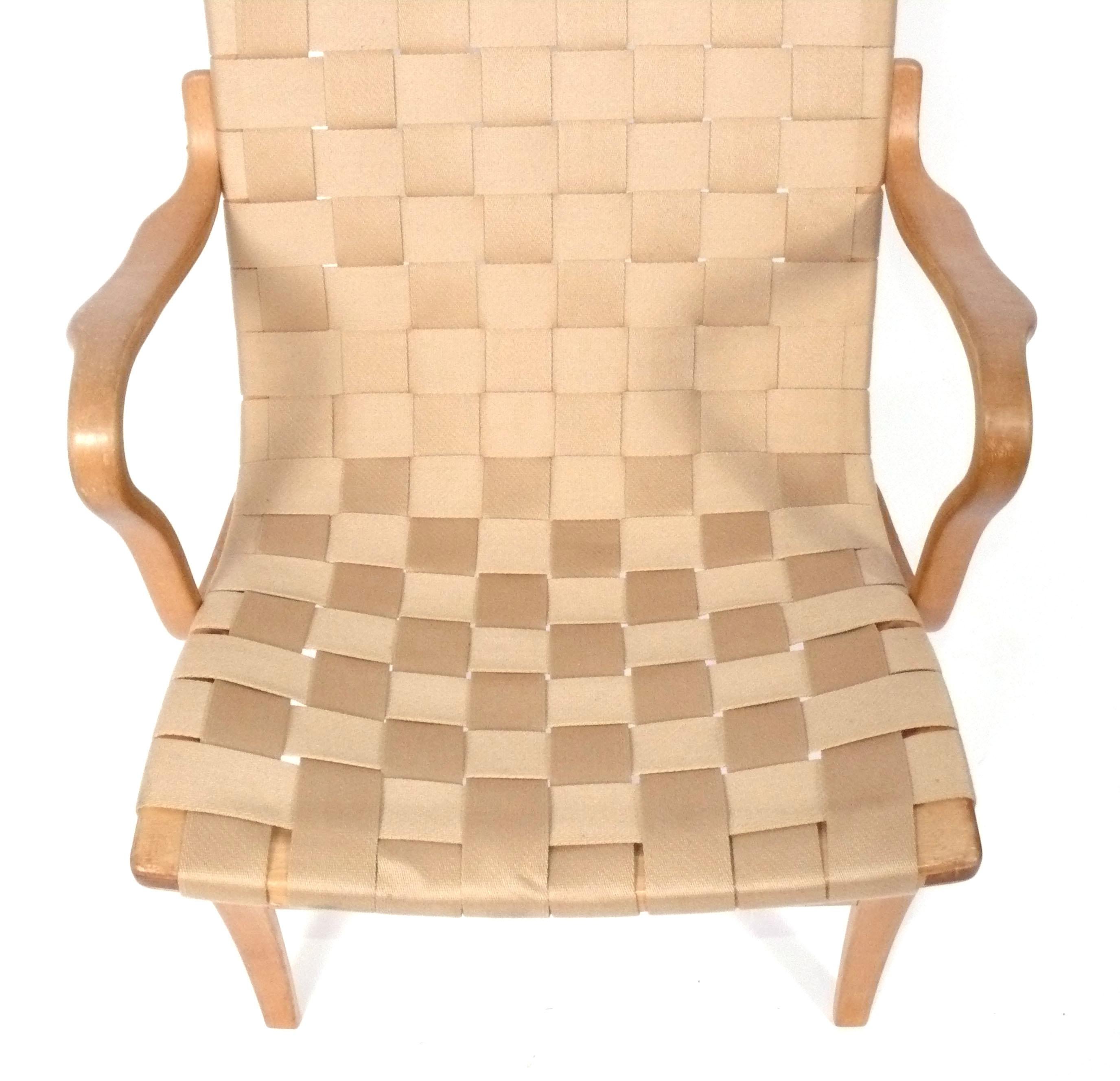 Mid-20th Century Bruno Mathsson Danish Modern Bentwood Eva Lounge Chair For Sale