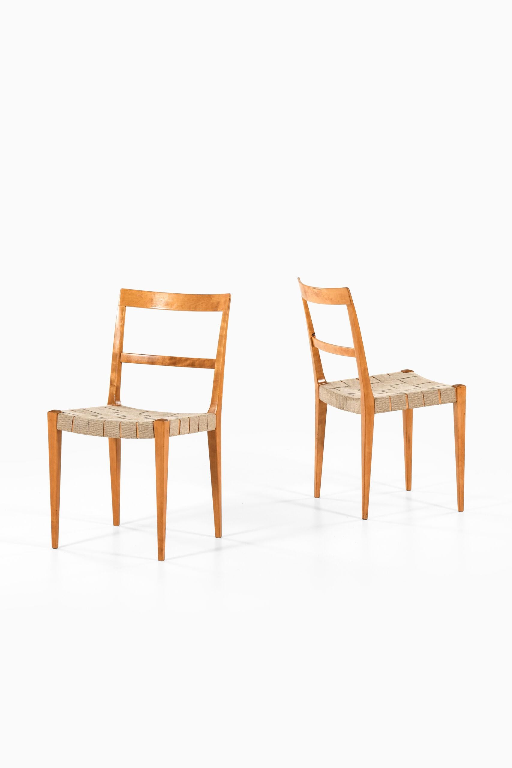 Swedish Bruno Mathsson Dining Chairs Model Mimat Produced by Karl Mathsson in Värnamo For Sale