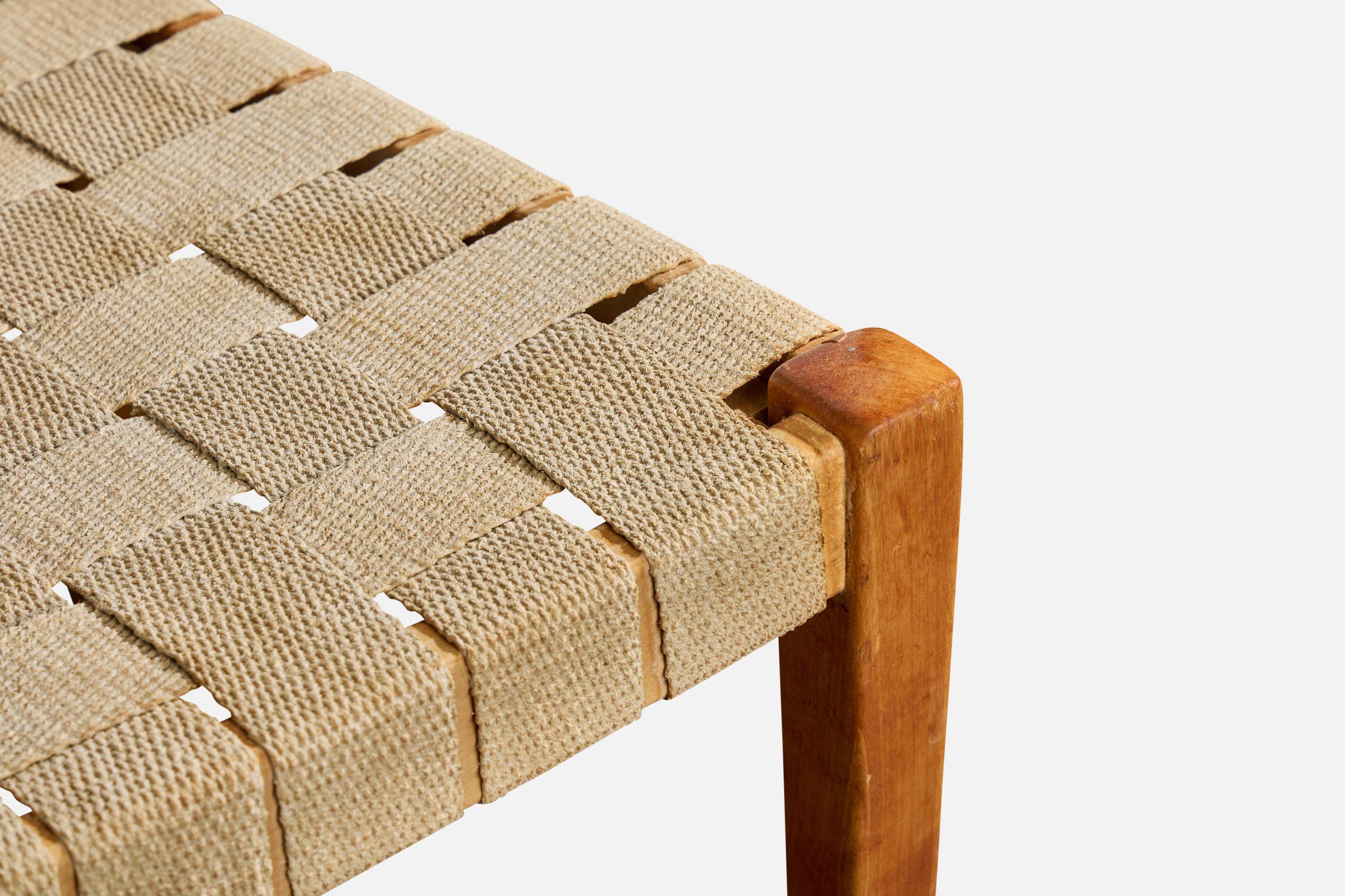 Bruno Mathsson, Dining Room Chairs, Birch, Webbing, Sweden, 1965 im Angebot 4