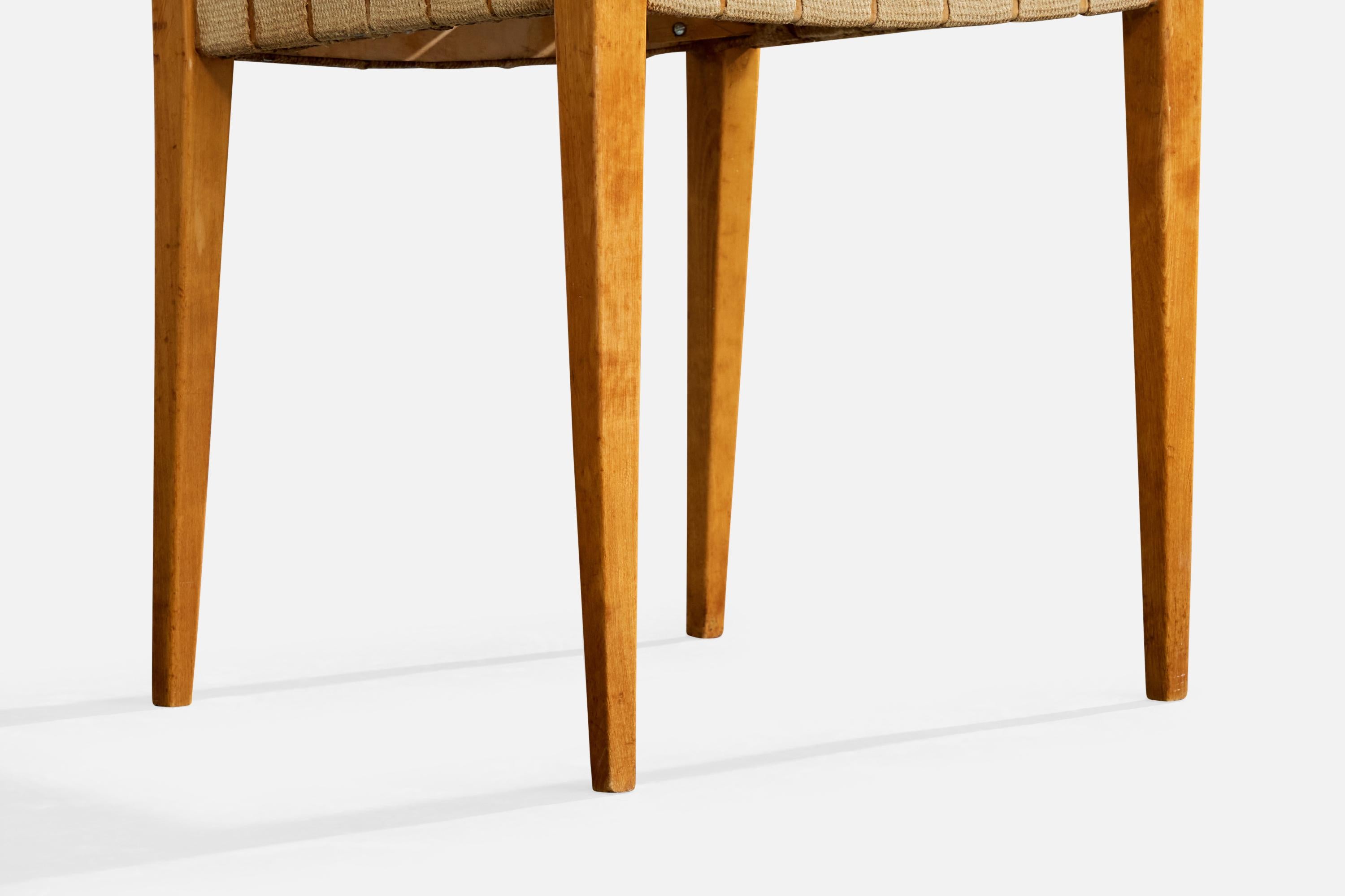 Bruno Mathsson, Dining Room Chairs, Birch, Webbing, Sweden, 1965 im Angebot 5