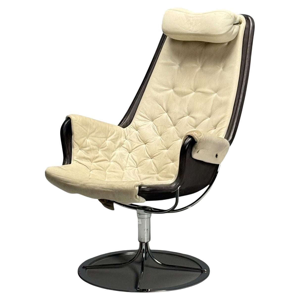 Bruno Mathsson, Dux, Mid-Century Modern, Jetson Swivel Chair, White Leather