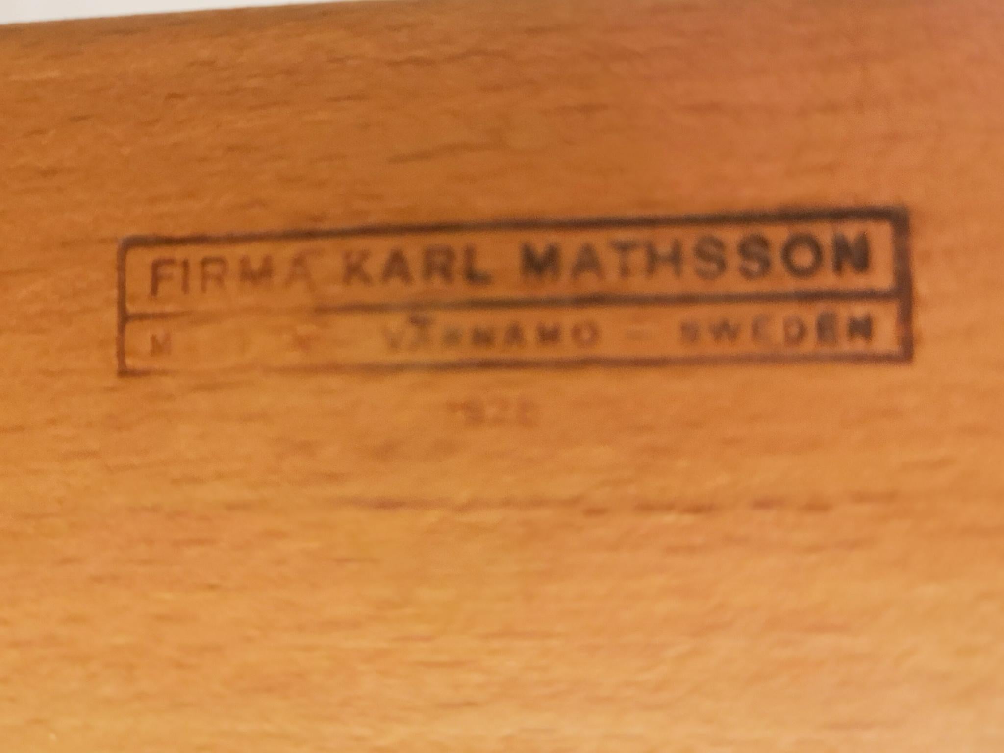 Bruno Mathsson Easy Chair with Ottoman Model Pernilla Produced by Karl Mathsson 2