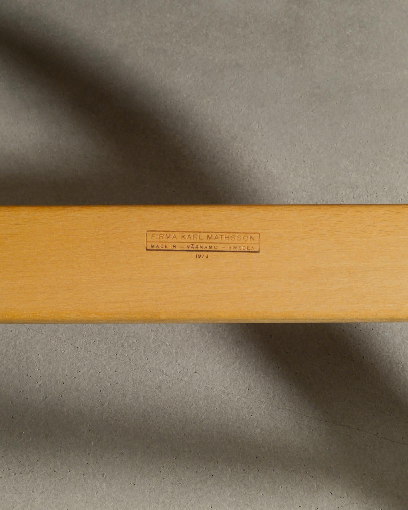 Sessel „Eva“ von Bruno Mathsson aus Holz und Leder, hergestellt in Schweden, 1970er Jahre im Angebot 3