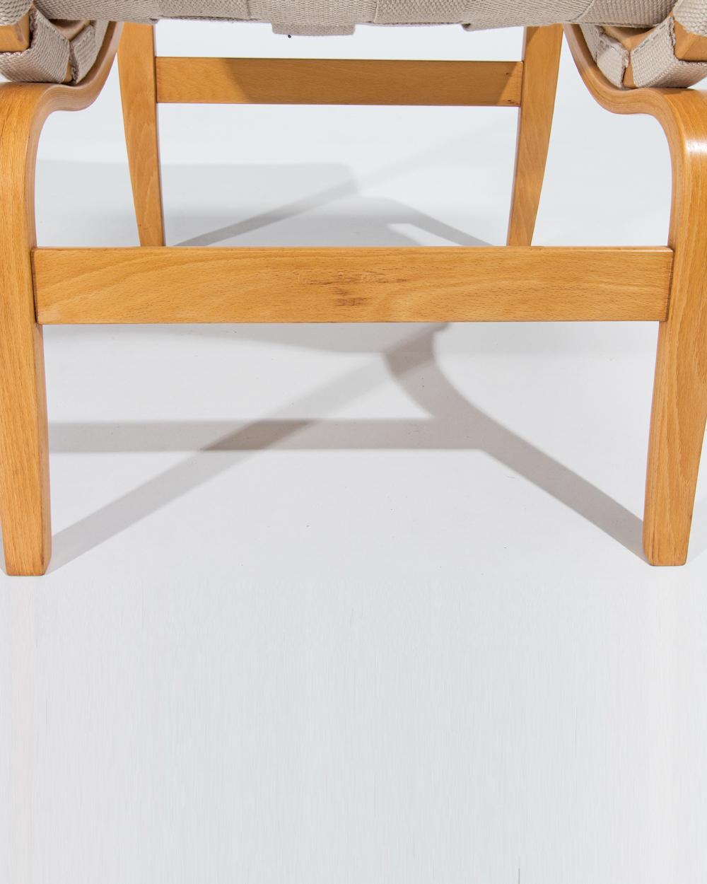 Poltrone Eva di Bruno Mathsson in betulla e lino, design svedese anni '60 in vendita 2