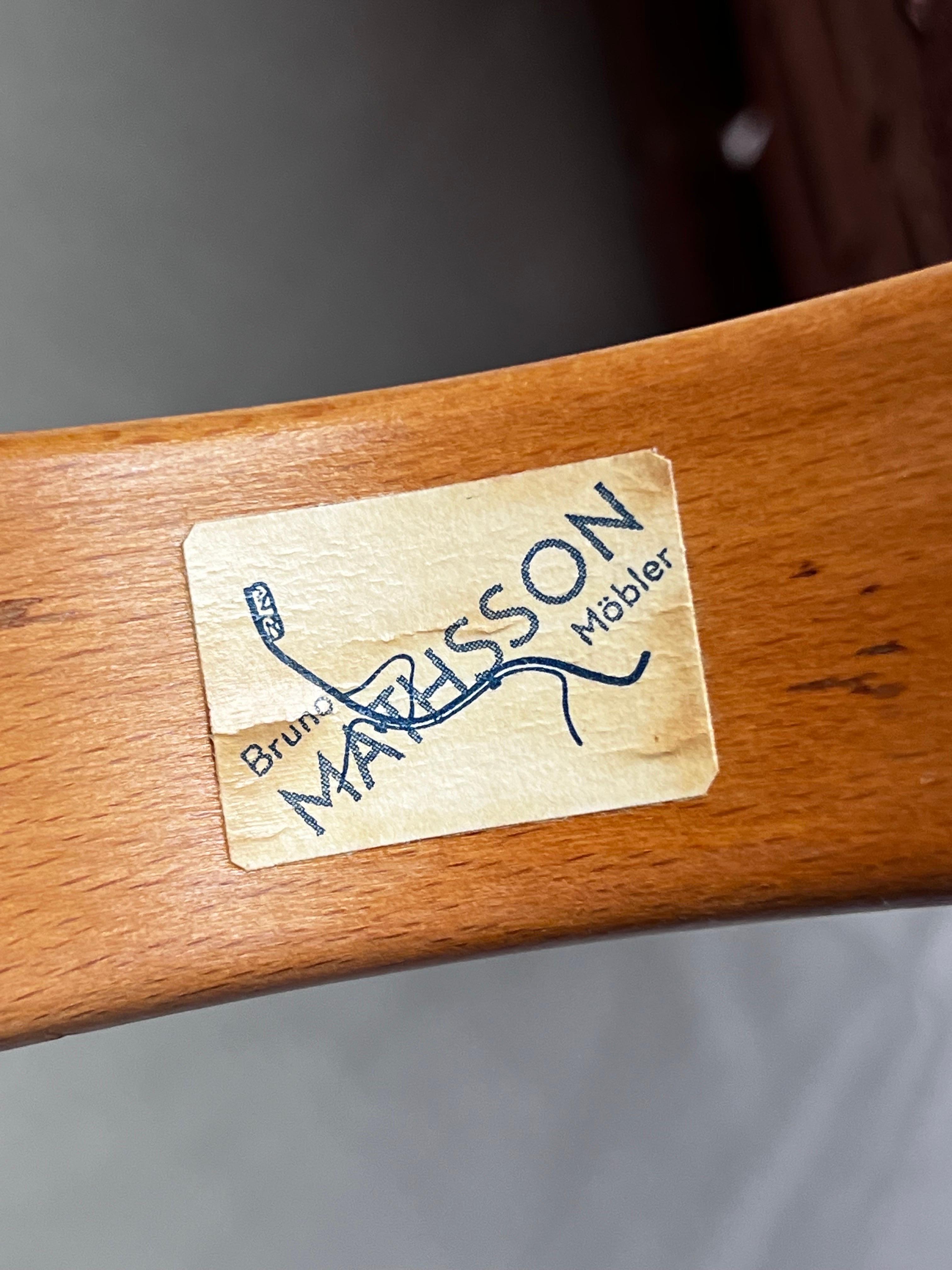 Bruno Mathsson chaise Eva, Karl Mathsson 1941 Suède moderniste original Collector en vente 6