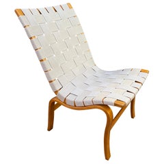 Bruno Mathsson Eva-Stuhl mit neuem Webbing