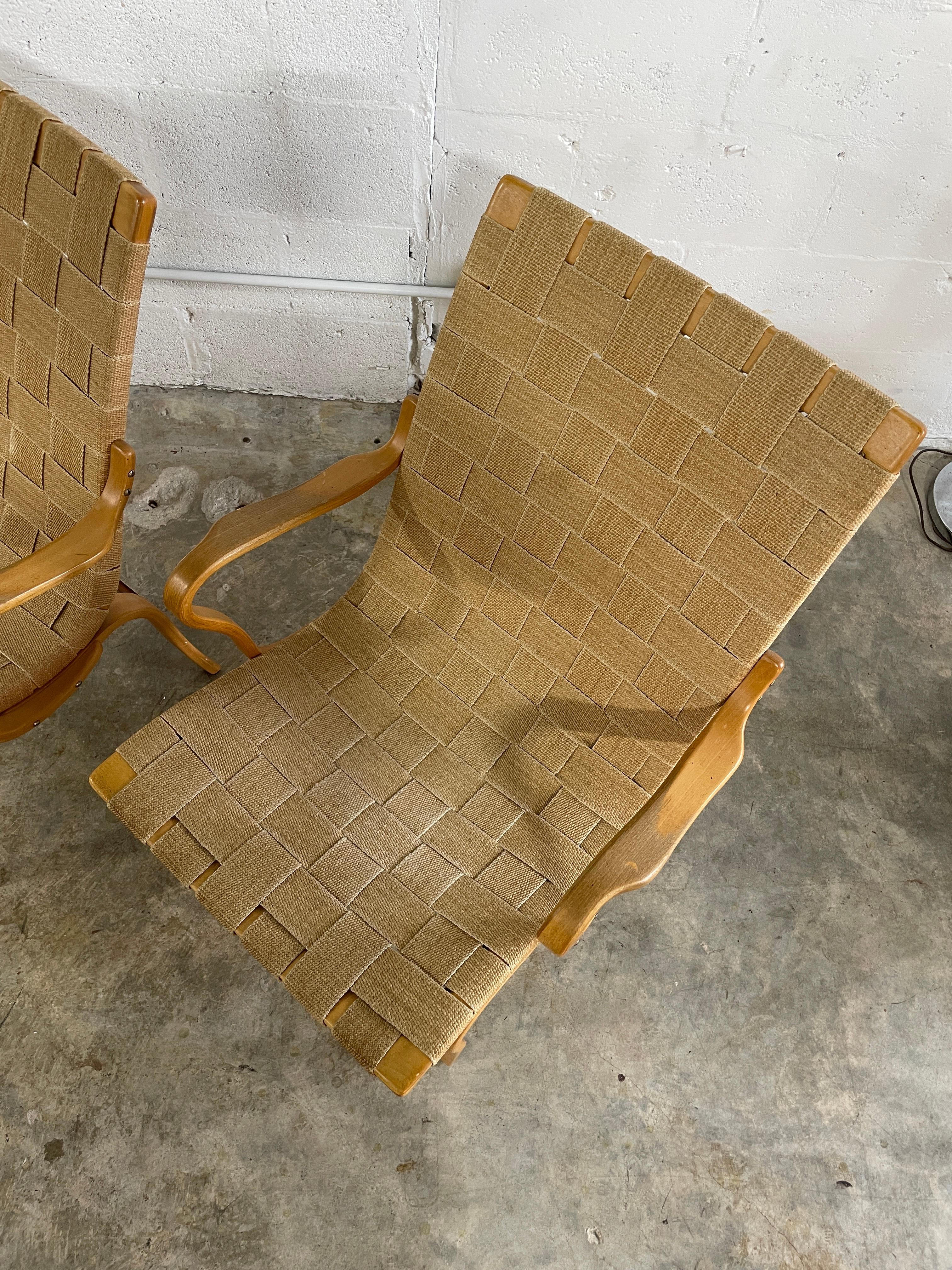 Suédois Paire de chaises Eva de Bruno Mathsson, mi-siècle moderne en vente