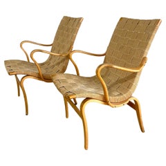 Bruno Mathsson “Eva” Chairs Mid Century Modern - a Pair