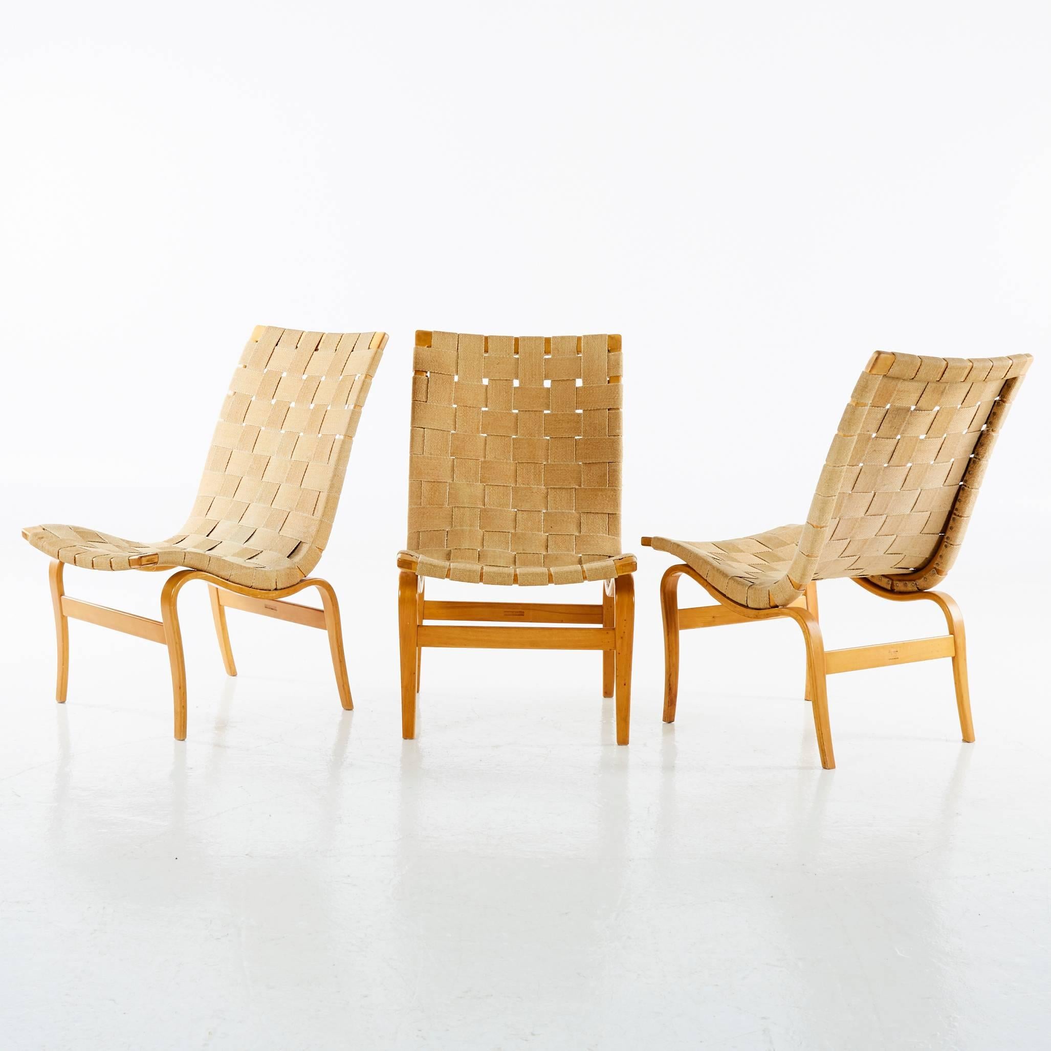Scandinavian Modern Bruno Mathsson, Eva Chairs, Sweden, 1941