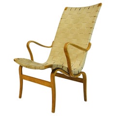 Bruno Mathsson -Eva- High Back Open Arm Chair, With Labels
