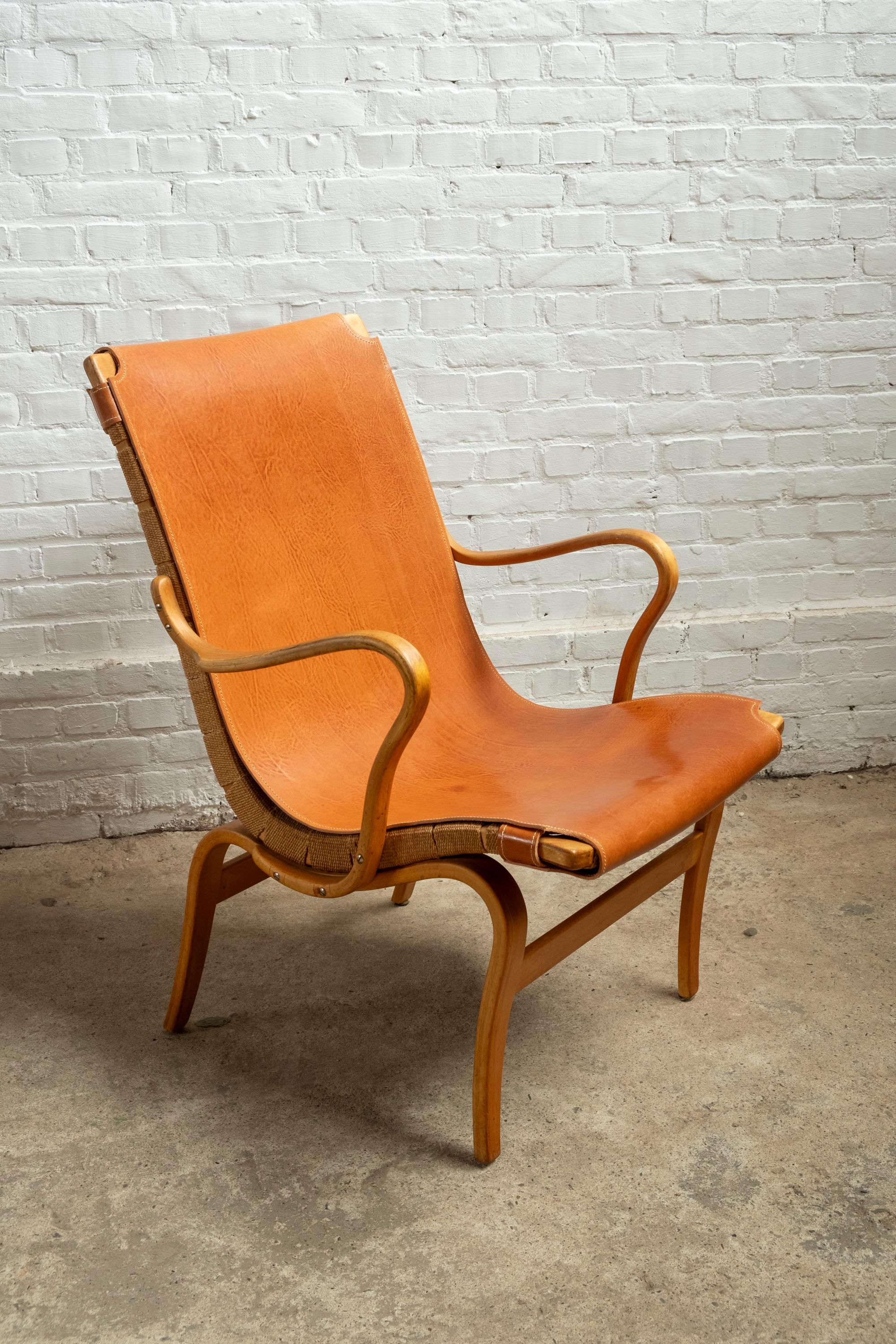 Scandinavian Modern Bruno Mathsson Eva Lounge Chair, 1940s Sweden For Sale