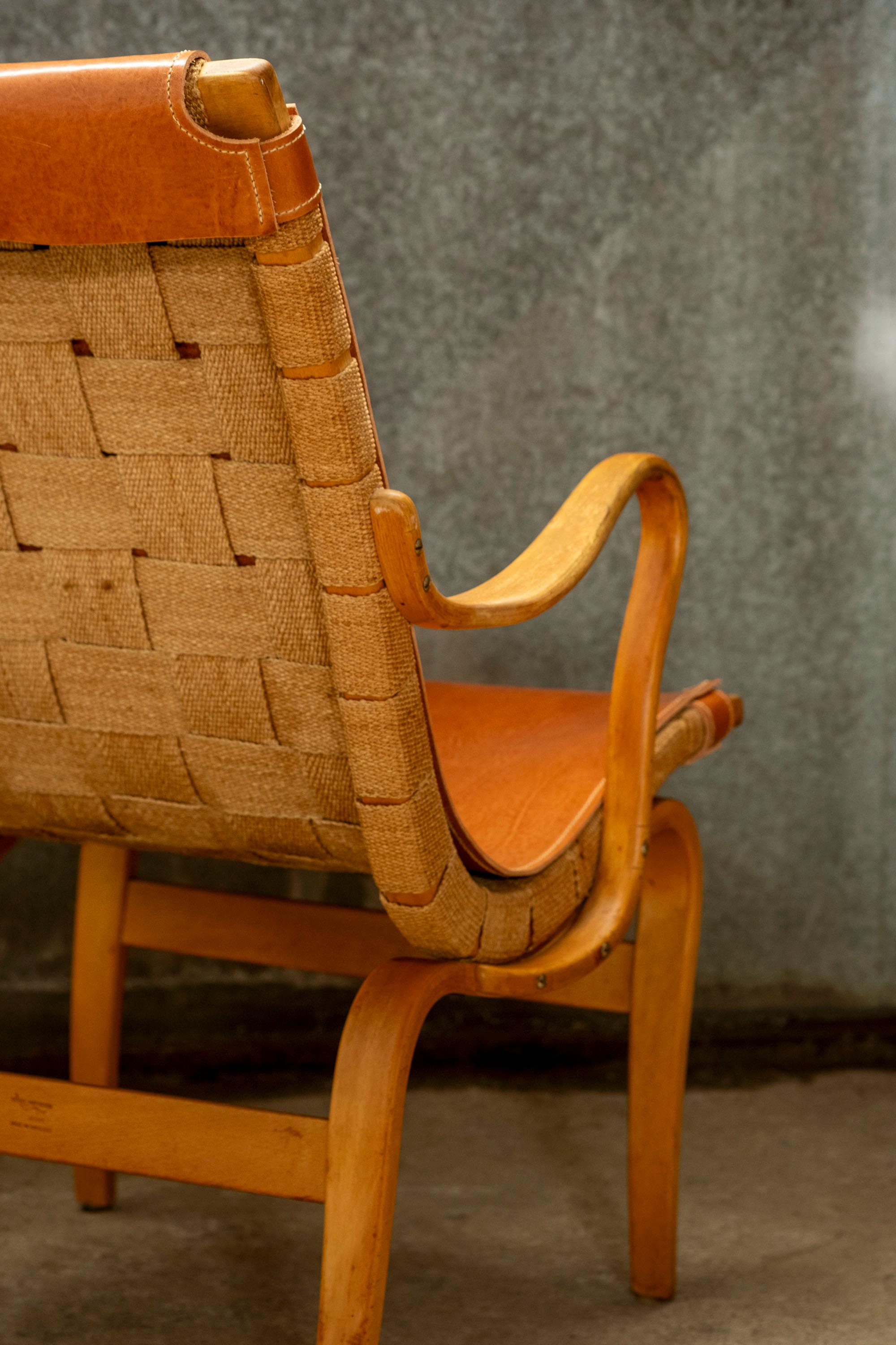 Swedish Bruno Mathsson Eva Lounge Chair, 1960s Sweden For Sale