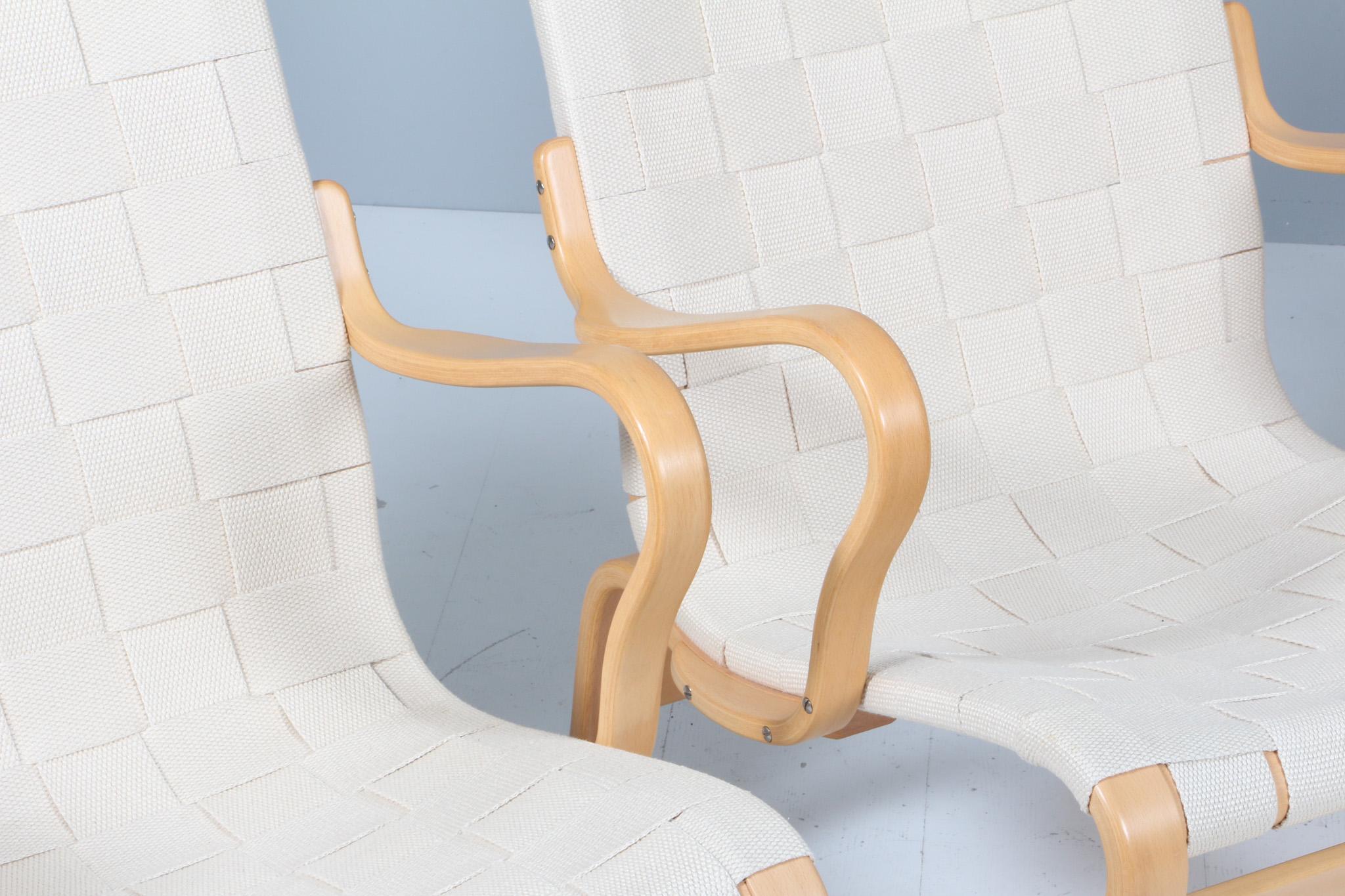 Swedish Bruno Mathsson Eva Lounge Chair with webbing