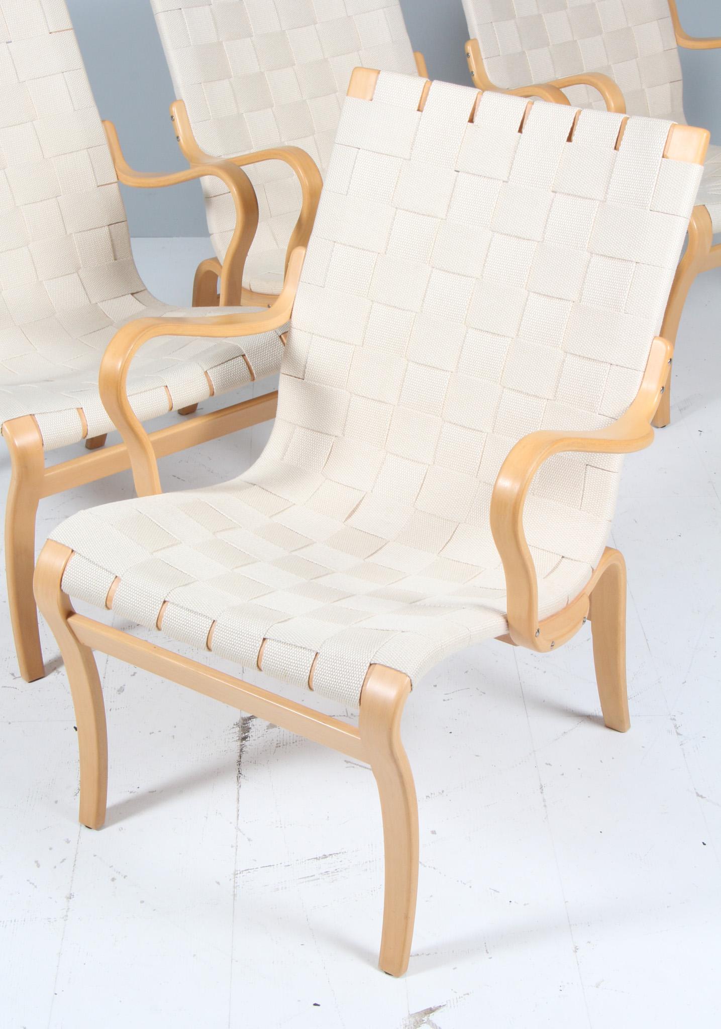 Late 20th Century Bruno Mathsson Eva Lounge Chair with webbing